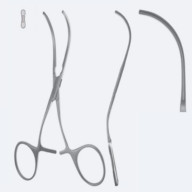 Зажими судинні Cooley, для дитячої хірургії, зубці "Cooley", з вигнутою ручкою, вигнуті, з кремал, довжина 125 мм. Бренд - Asanus Medizintechnik Gmb, Німеччина